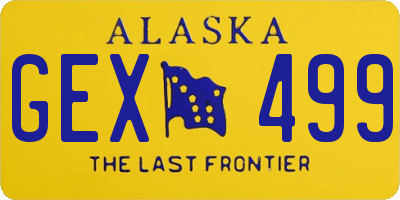 AK license plate GEX499