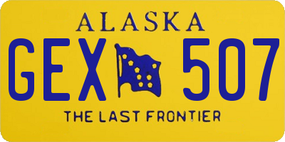 AK license plate GEX507