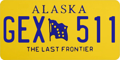 AK license plate GEX511