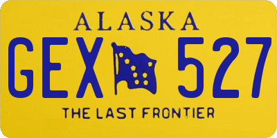 AK license plate GEX527