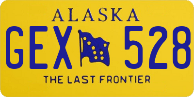 AK license plate GEX528