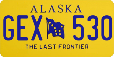 AK license plate GEX530