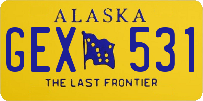 AK license plate GEX531