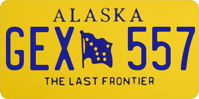 AK license plate GEX557