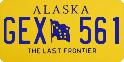 AK license plate GEX561