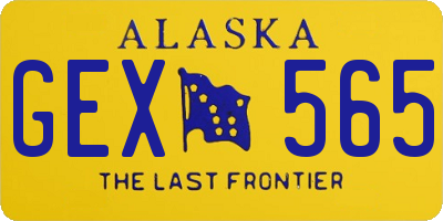 AK license plate GEX565