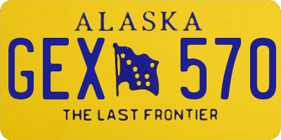 AK license plate GEX570