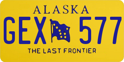 AK license plate GEX577