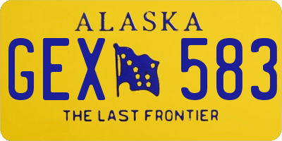 AK license plate GEX583