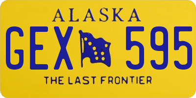 AK license plate GEX595