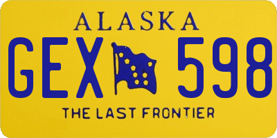 AK license plate GEX598