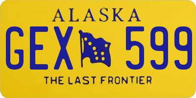AK license plate GEX599