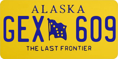 AK license plate GEX609