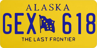 AK license plate GEX618