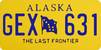 AK license plate GEX631