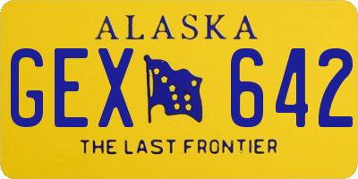 AK license plate GEX642
