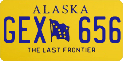 AK license plate GEX656
