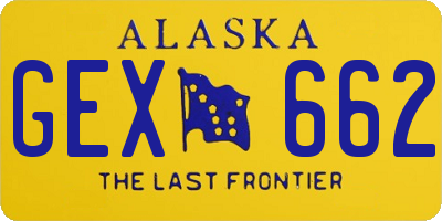 AK license plate GEX662