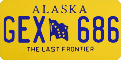 AK license plate GEX686