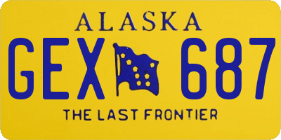 AK license plate GEX687