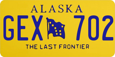 AK license plate GEX702