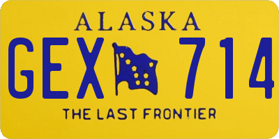 AK license plate GEX714