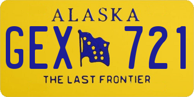 AK license plate GEX721