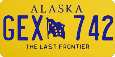 AK license plate GEX742