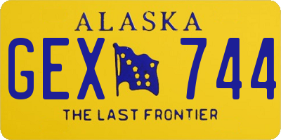AK license plate GEX744