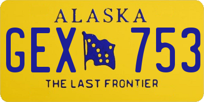 AK license plate GEX753