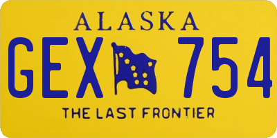 AK license plate GEX754