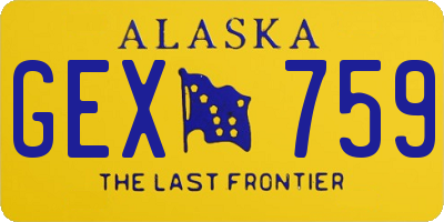 AK license plate GEX759