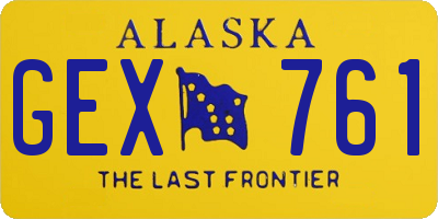 AK license plate GEX761