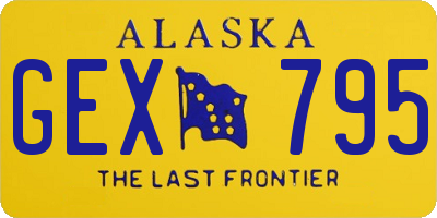 AK license plate GEX795