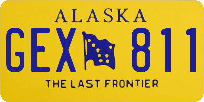 AK license plate GEX811