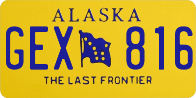 AK license plate GEX816