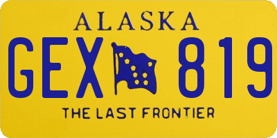 AK license plate GEX819