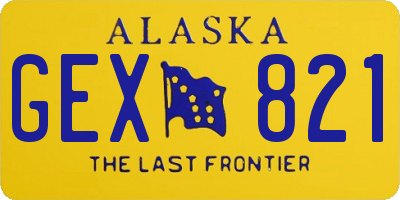 AK license plate GEX821