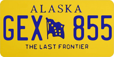 AK license plate GEX855