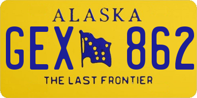 AK license plate GEX862