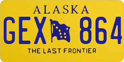 AK license plate GEX864