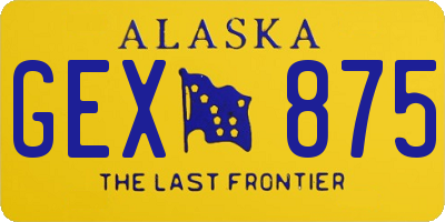 AK license plate GEX875