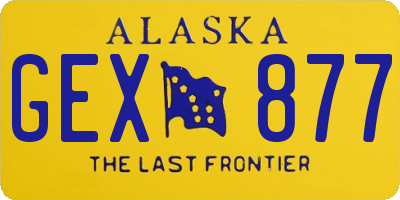 AK license plate GEX877