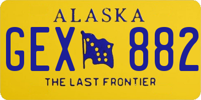 AK license plate GEX882