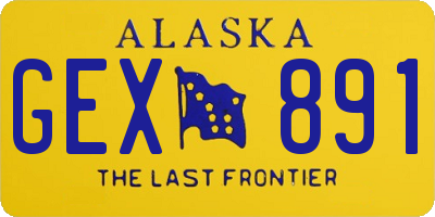 AK license plate GEX891
