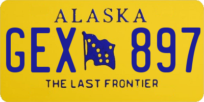 AK license plate GEX897