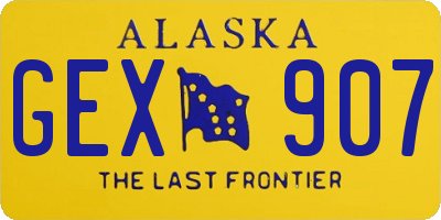 AK license plate GEX907