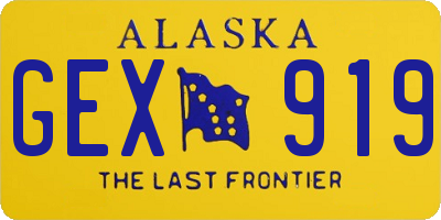 AK license plate GEX919