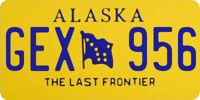 AK license plate GEX956