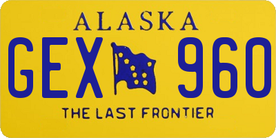 AK license plate GEX960